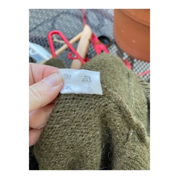 Vintage 70s Cardigan Kid Mohair Knit Turkey Applique Kitsch Sz 42 OOAK - Picture 16 of 16